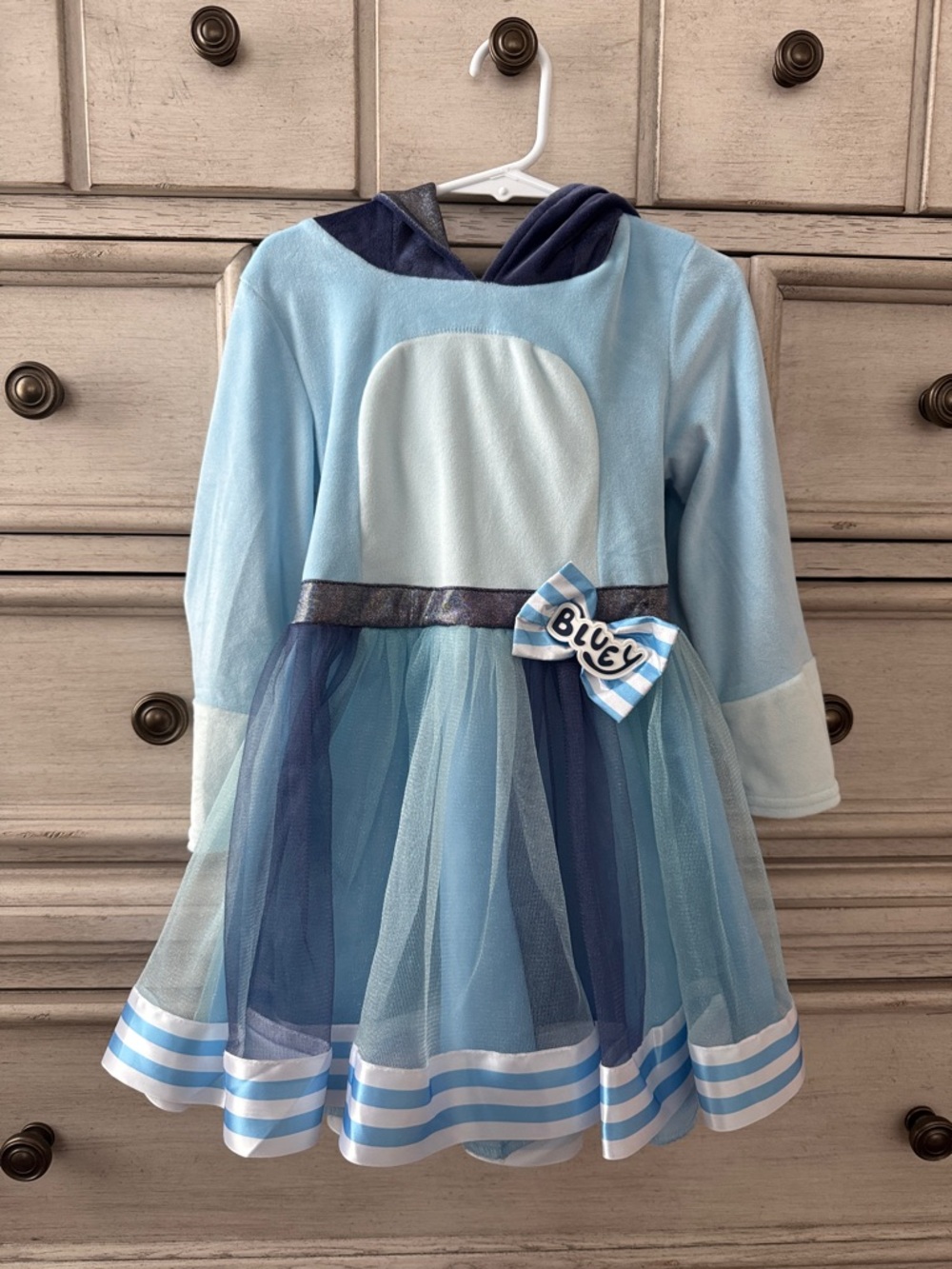Bluey Light Blue Girls' Costume Dress with Tulle Skirt